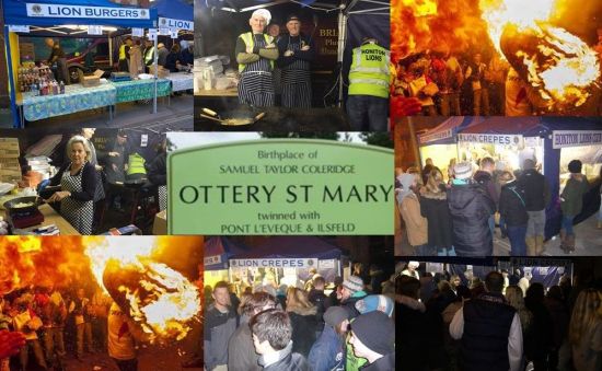 Lions BBQ Stand at Tar Barrels Ottery St Mary